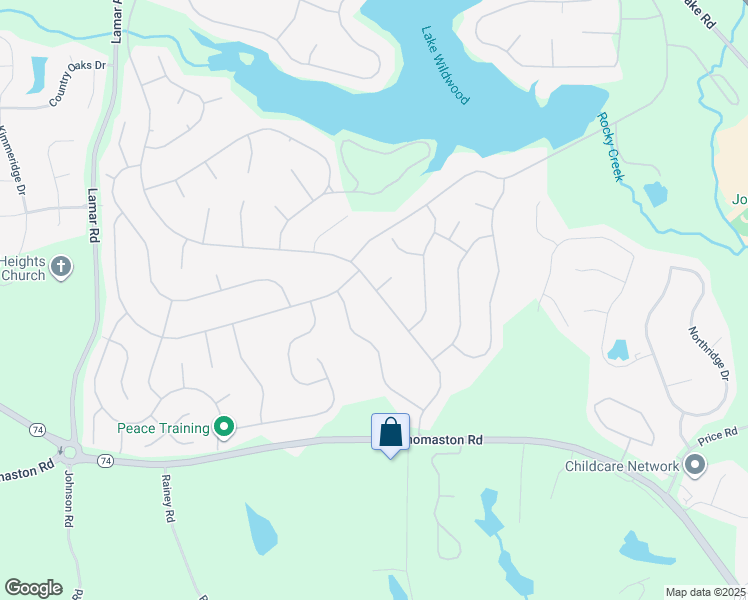 map of restaurants, bars, coffee shops, grocery stores, and more near 2235 Unaliyi Trail in Macon