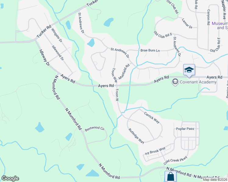 map of restaurants, bars, coffee shops, grocery stores, and more near 109 Legare Court in Macon