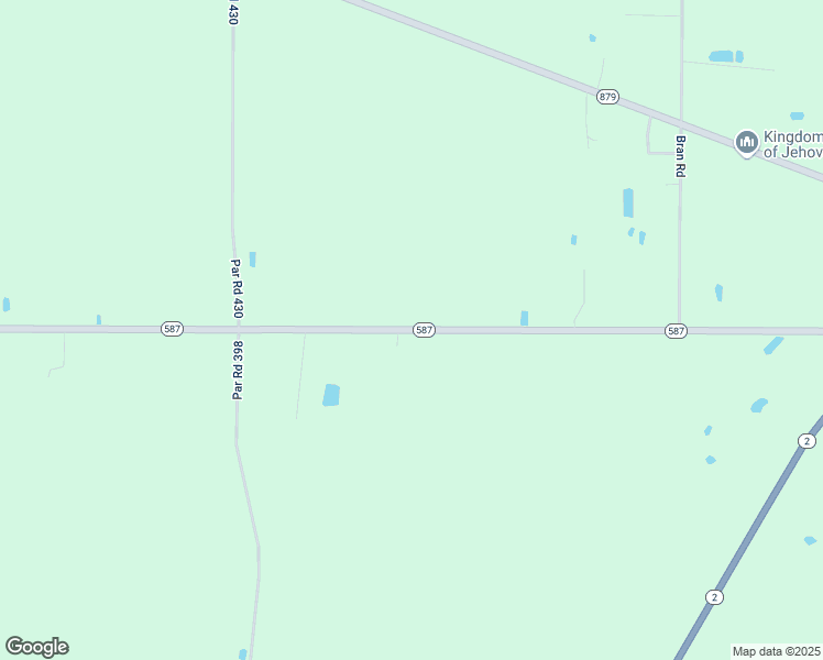 map of restaurants, bars, coffee shops, grocery stores, and more near 1872 Louisiana 587 in Oak Grove