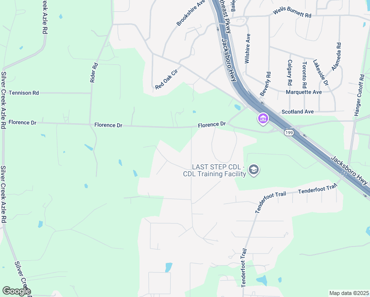 map of restaurants, bars, coffee shops, grocery stores, and more near 1922 Walter Smith Road in Azle