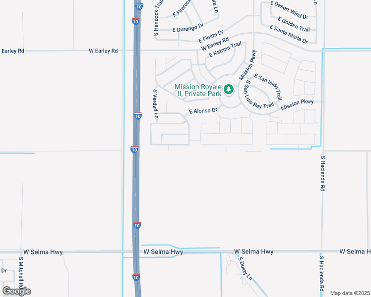 map of restaurants, bars, coffee shops, grocery stores, and more near 2423 East Rosario Mission Drive in Casa Grande