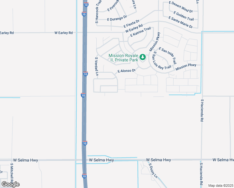 map of restaurants, bars, coffee shops, grocery stores, and more near 2423 East Rosario Mission Drive in Casa Grande