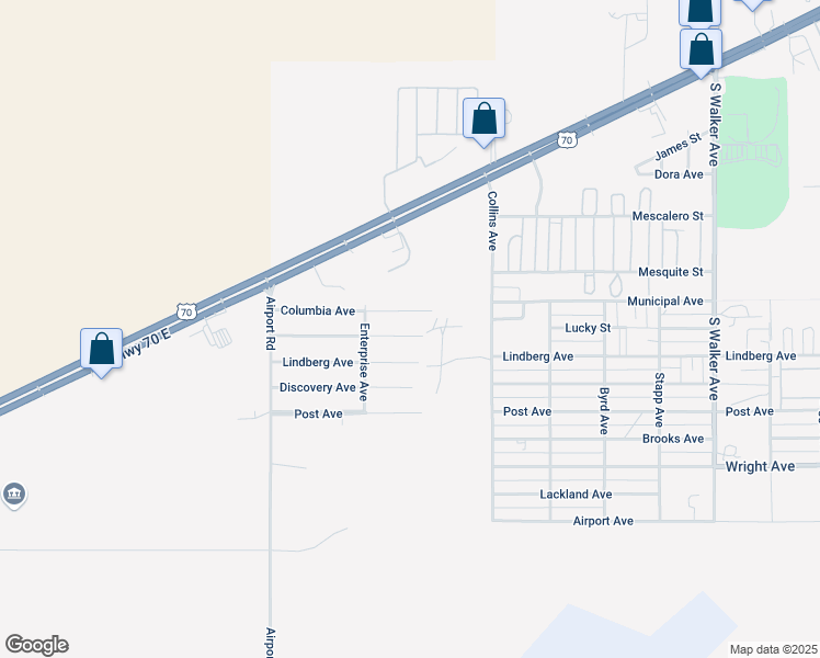 map of restaurants, bars, coffee shops, grocery stores, and more near 1342 Challenger Avenue in Alamogordo