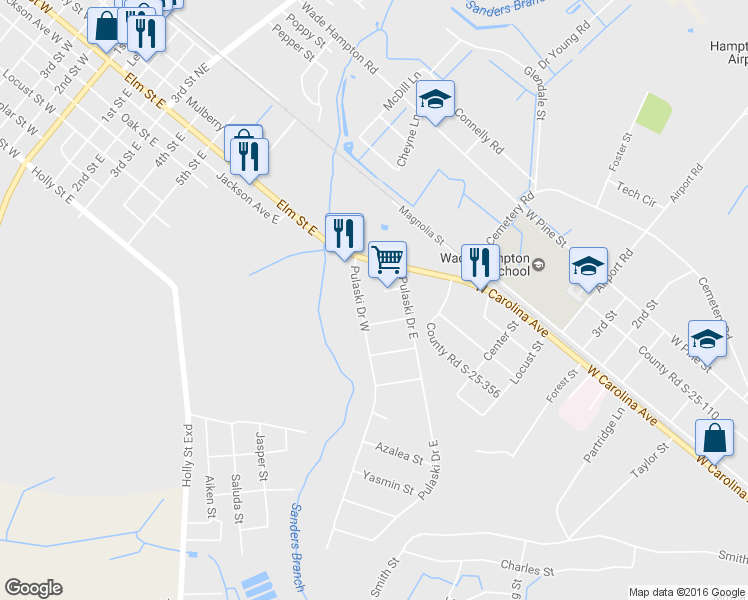 map of restaurants, bars, coffee shops, grocery stores, and more near 810 Elm Street East in Hampton