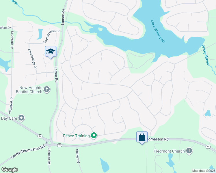 map of restaurants, bars, coffee shops, grocery stores, and more near 2037 Greentree Pkwy in Macon
