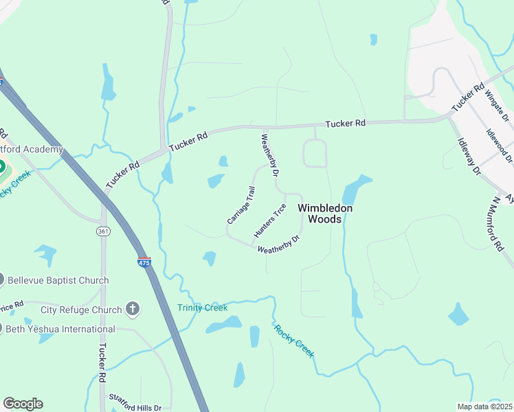map of restaurants, bars, coffee shops, grocery stores, and more near 221 Carriage Trail in Macon