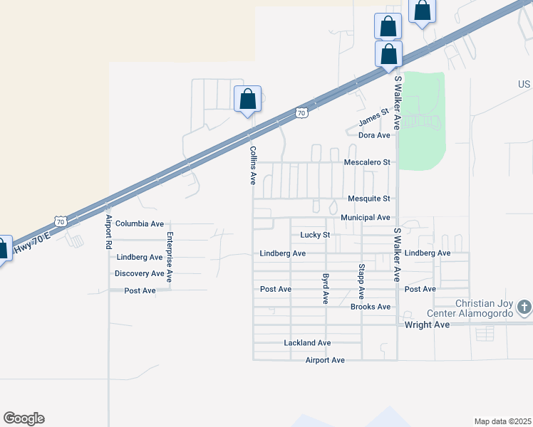 map of restaurants, bars, coffee shops, grocery stores, and more near 1274 Municipal Avenue in Alamogordo
