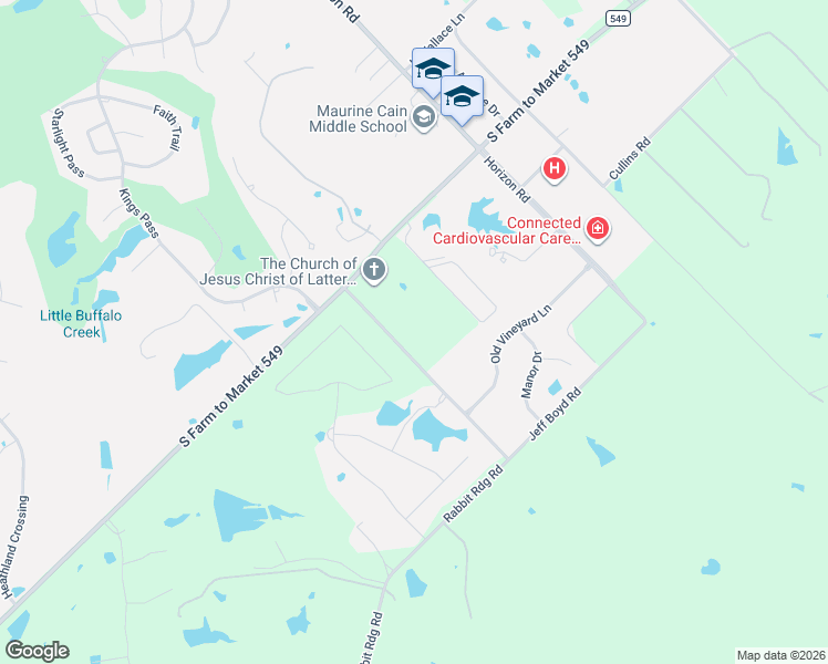 map of restaurants, bars, coffee shops, grocery stores, and more near 301 Dennis Bailey Lane in Heath