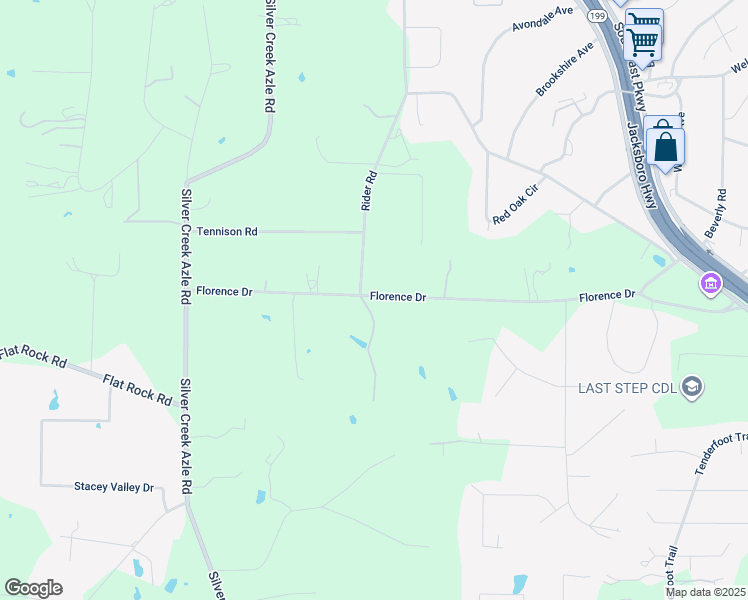 map of restaurants, bars, coffee shops, grocery stores, and more near 1300 Florence Drive in Azle
