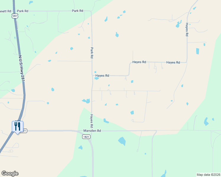 map of restaurants, bars, coffee shops, grocery stores, and more near 153 Ledbetter Road in Mineral Wells