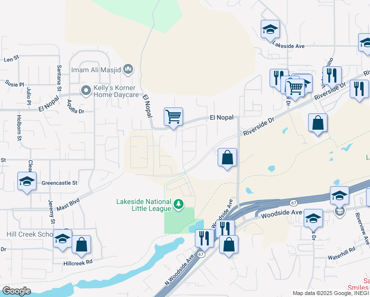 map of restaurants, bars, coffee shops, grocery stores, and more near 11212 Callio Way in Lakeside