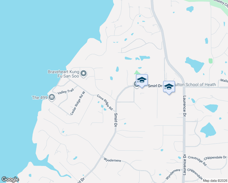 map of restaurants, bars, coffee shops, grocery stores, and more near 1600 Mariah Court in Heath