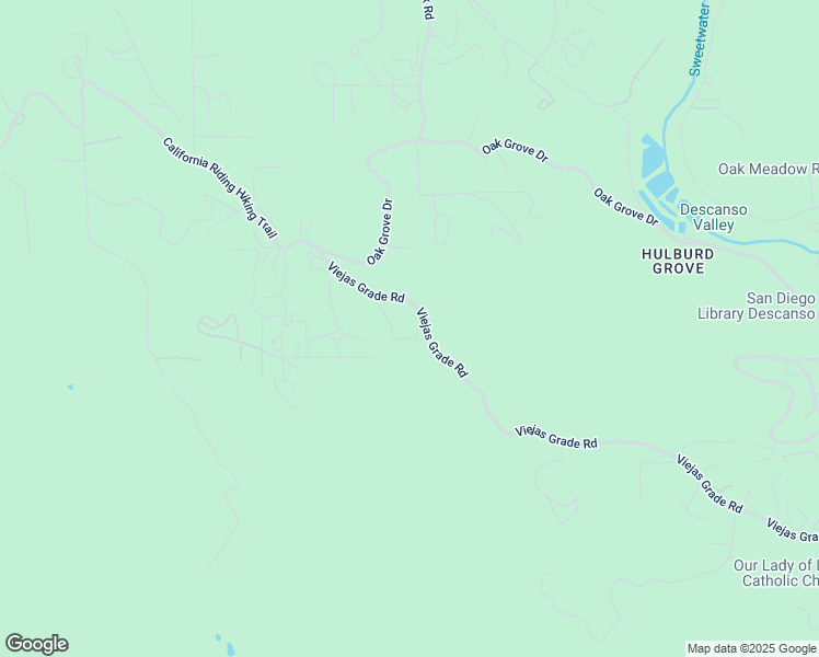 map of restaurants, bars, coffee shops, grocery stores, and more near 23835 Viejas Grade Road in Descanso