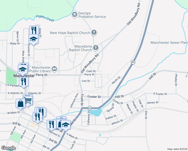map of restaurants, bars, coffee shops, grocery stores, and more near 184 Cato Street in Manchester