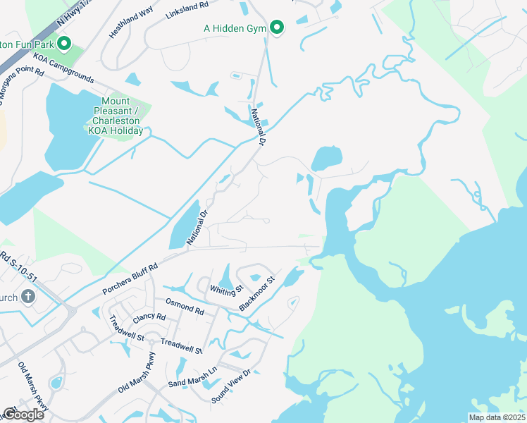 map of restaurants, bars, coffee shops, grocery stores, and more near 1603 Hopeman Lane in Mount Pleasant