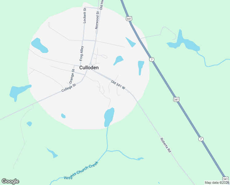 map of restaurants, bars, coffee shops, grocery stores, and more near 153 Little Vine Road in Culloden