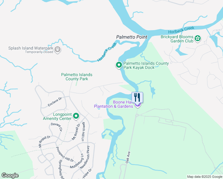 map of restaurants, bars, coffee shops, grocery stores, and more near 1878 Peaceful Way in Mount Pleasant