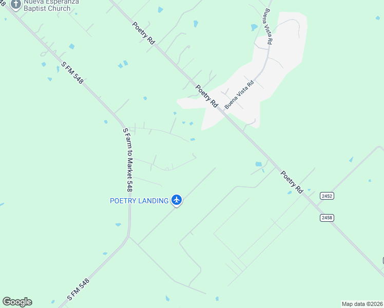 map of restaurants, bars, coffee shops, grocery stores, and more near 394 Stagecoach Lane in Royse City