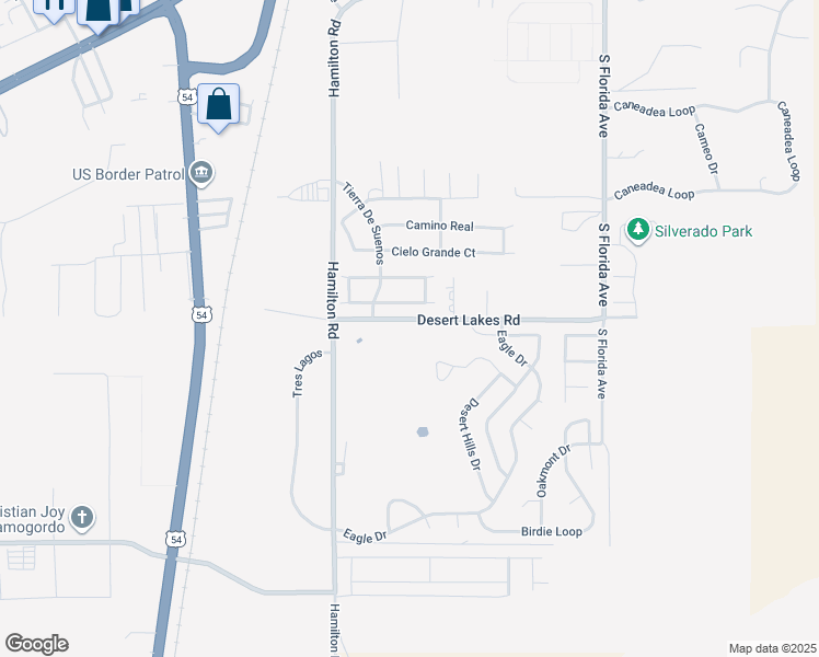 map of restaurants, bars, coffee shops, grocery stores, and more near 448 Desert Lakes Rd in Alamogordo