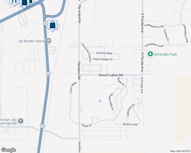 map of restaurants, bars, coffee shops, grocery stores, and more near 448 Desert Lakes Road in Alamogordo