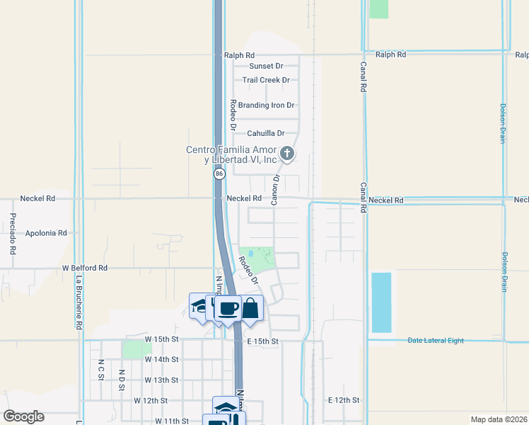 map of restaurants, bars, coffee shops, grocery stores, and more near 314 Silverado Trail in Imperial