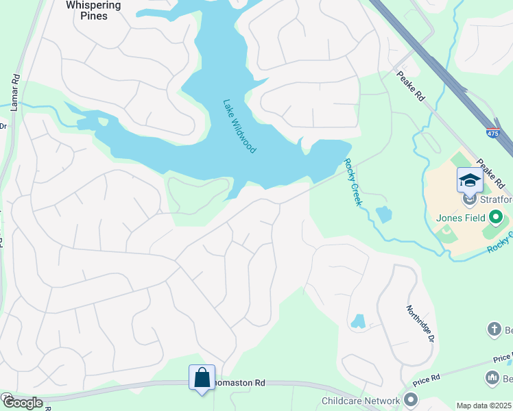 map of restaurants, bars, coffee shops, grocery stores, and more near 257 Greentree Parkway in Macon