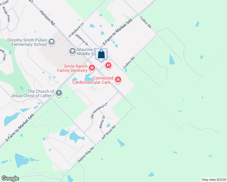 map of restaurants, bars, coffee shops, grocery stores, and more near 164 Horizon Road in Heath