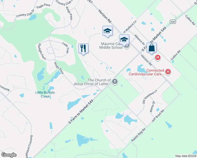 map of restaurants, bars, coffee shops, grocery stores, and more near 1712 Morrish Lane in Heath