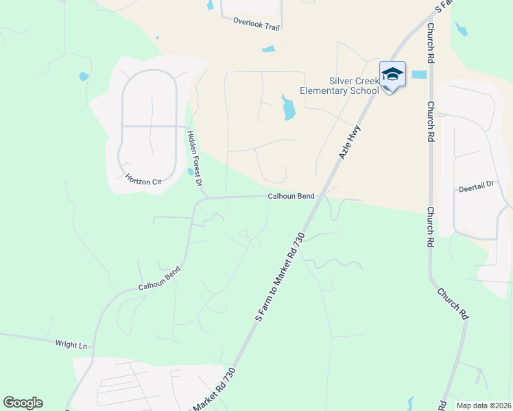 map of restaurants, bars, coffee shops, grocery stores, and more near 301 Calhoun Bend in Azle