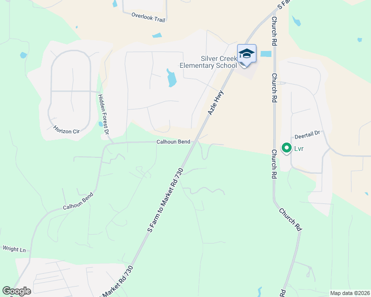 map of restaurants, bars, coffee shops, grocery stores, and more near 103 Calhoun Bend in Azle