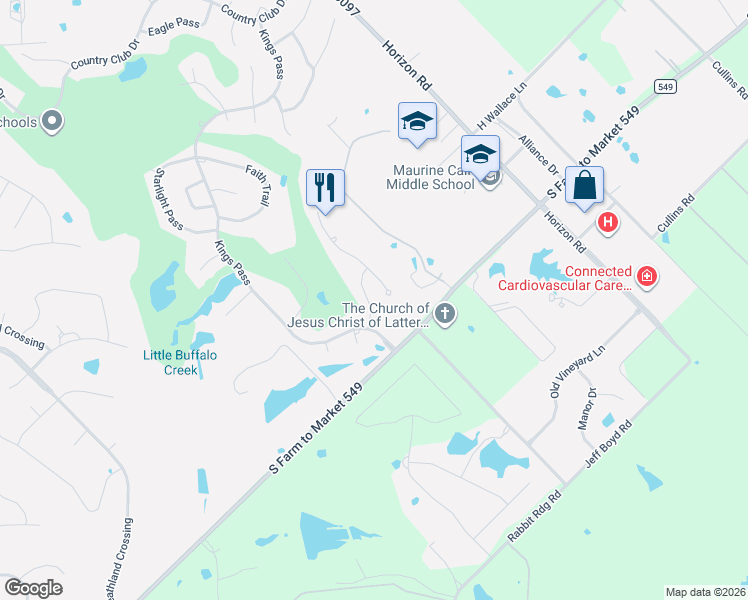 map of restaurants, bars, coffee shops, grocery stores, and more near 1712 Morrish Lane in Heath