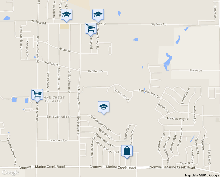 map of restaurants, bars, coffee shops, grocery stores, and more near 6848 Turtle Stream Drive in Fort Worth