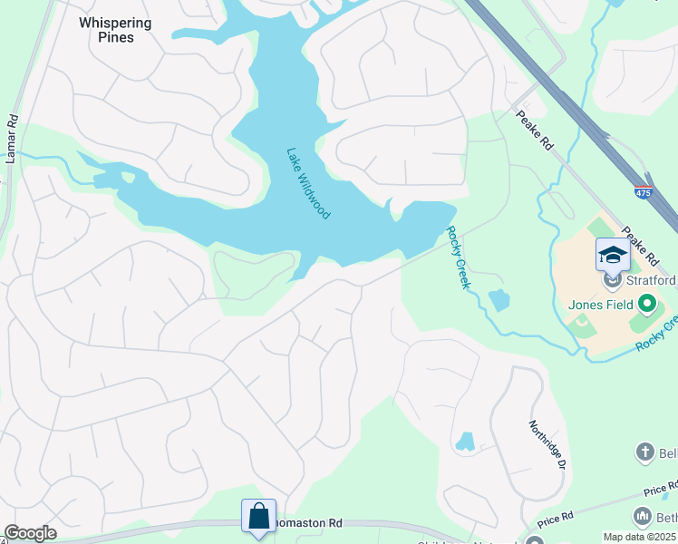 map of restaurants, bars, coffee shops, grocery stores, and more near 276 Greentree Parkway in Macon