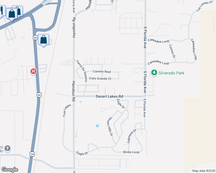 map of restaurants, bars, coffee shops, grocery stores, and more near 2246 Casa Bonita in Alamogordo