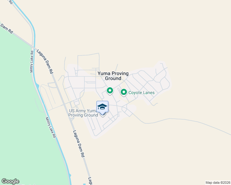 map of restaurants, bars, coffee shops, grocery stores, and more near 540 F Street in Yuma