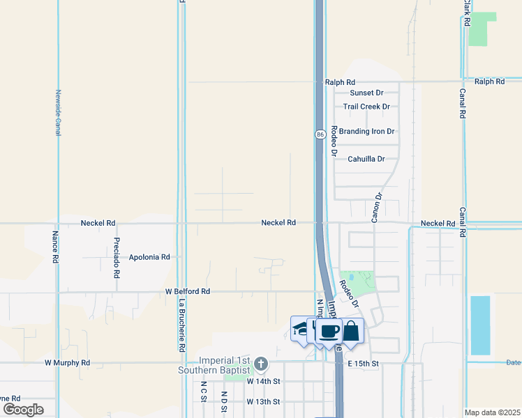 map of restaurants, bars, coffee shops, grocery stores, and more near 444 Neckel Rd in Imperial