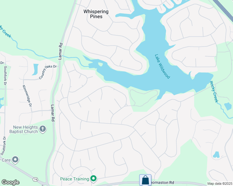 map of restaurants, bars, coffee shops, grocery stores, and more near 1343 Excalibur Drive in Macon