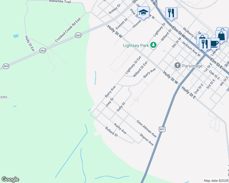 map of restaurants, bars, coffee shops, grocery stores, and more near 113 Joey Street in Hampton