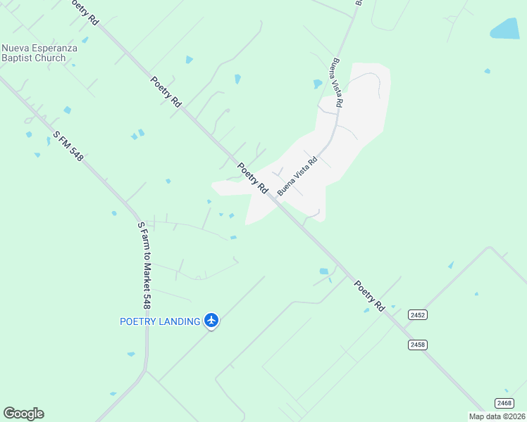 map of restaurants, bars, coffee shops, grocery stores, and more near 1638 Poetry Road in Royse City