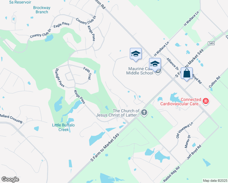 map of restaurants, bars, coffee shops, grocery stores, and more near 1815 Morrish Lane in Heath