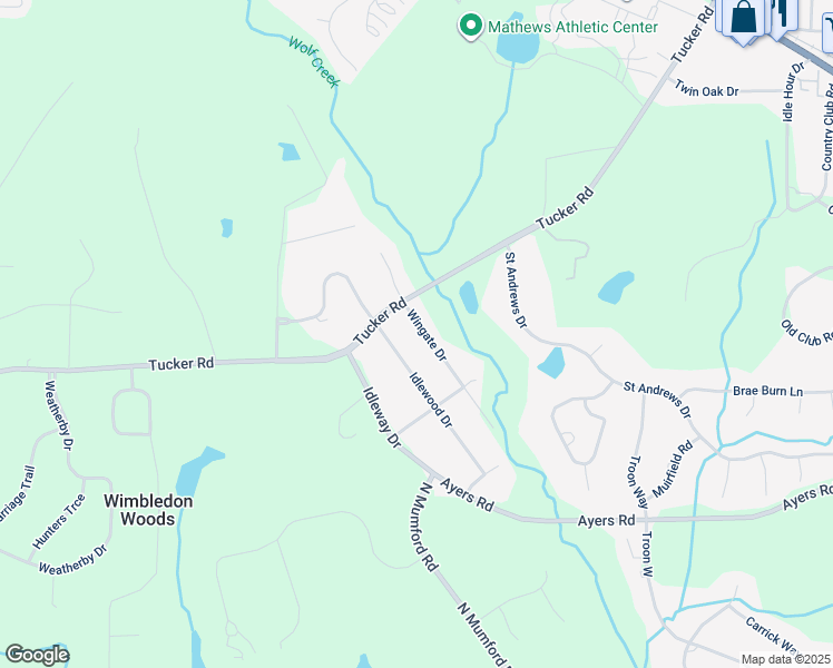 map of restaurants, bars, coffee shops, grocery stores, and more near 5176 Wingate Drive in Macon