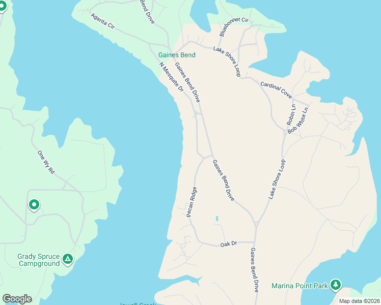 map of restaurants, bars, coffee shops, grocery stores, and more near 1005 Mesquite Ridge in Graford