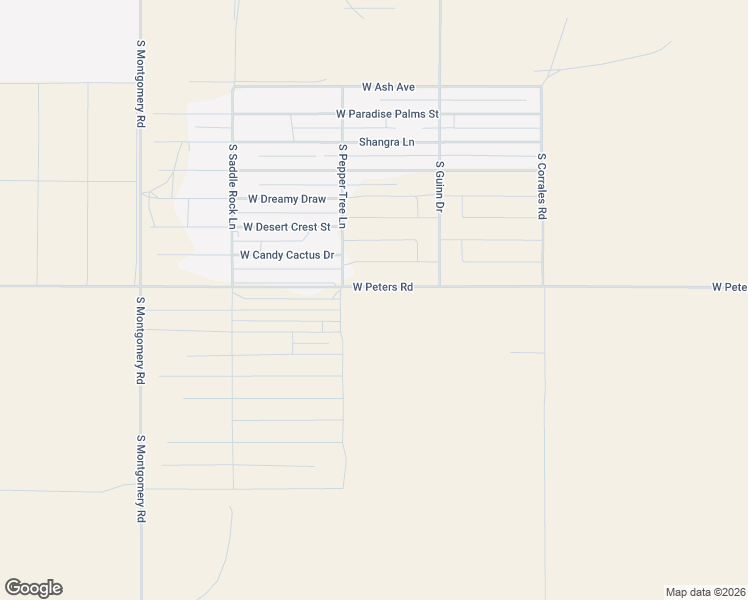 map of restaurants, bars, coffee shops, grocery stores, and more near 26357 West Peters Road in Casa Grande