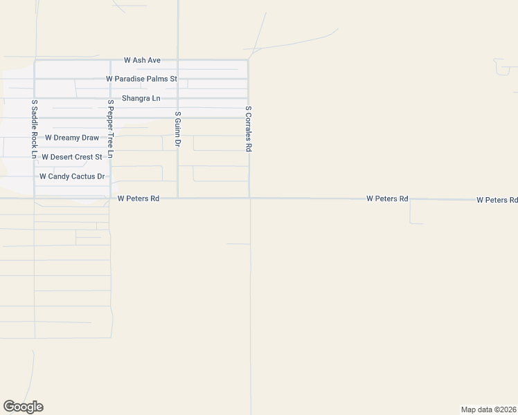 map of restaurants, bars, coffee shops, grocery stores, and more near 25609 West Peters Road in Casa Grande