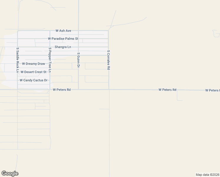 map of restaurants, bars, coffee shops, grocery stores, and more near 25609 West Peters Road in Casa Grande