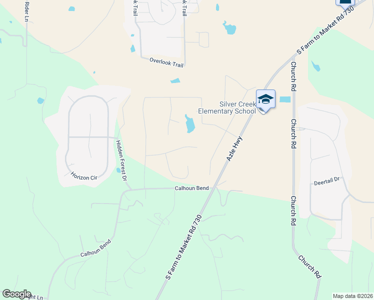 map of restaurants, bars, coffee shops, grocery stores, and more near 472 Calhoun Bend in Azle