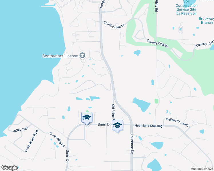 map of restaurants, bars, coffee shops, grocery stores, and more near 112 Blue Heron Lane in Heath