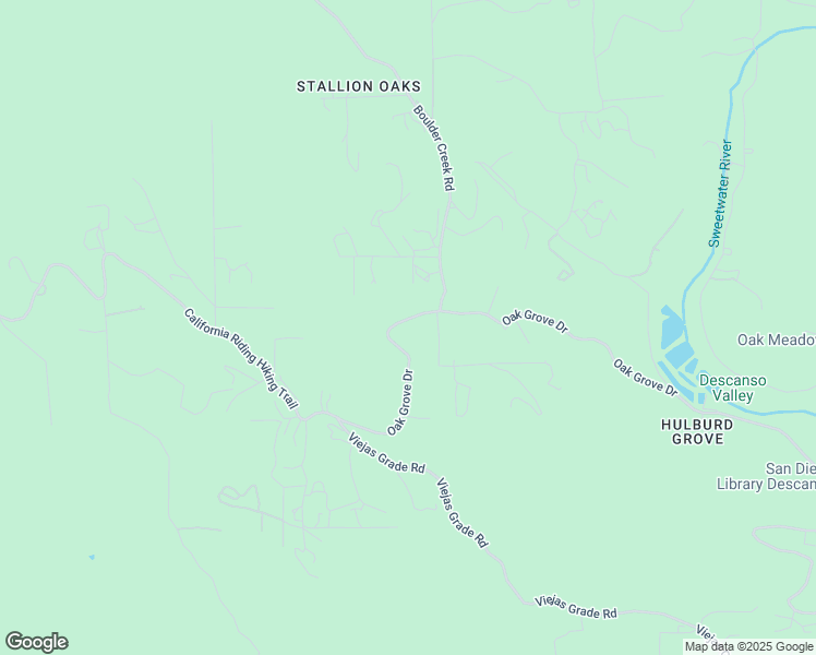 map of restaurants, bars, coffee shops, grocery stores, and more near 10252 Oak Grove Drive in Descanso