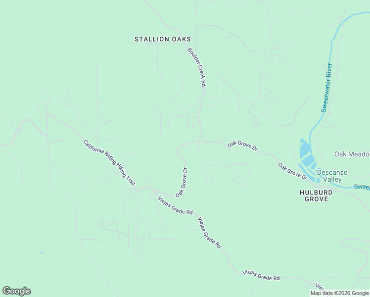 map of restaurants, bars, coffee shops, grocery stores, and more near 10252 Oak Grove Drive in Descanso