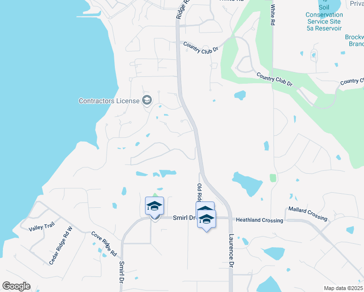 map of restaurants, bars, coffee shops, grocery stores, and more near 112 Blue Heron Lane in Heath